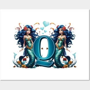 Mermaid Alphabet The Letter Q Posters and Art